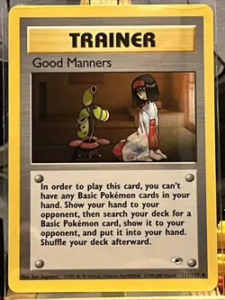 Pokemon TCG Good Manners 111/132 Gym Heroes WOTC! VLP/NM! - Image 2