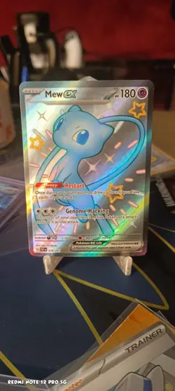 Pokemon TCG Mew EX 216/091 Paldean Fates Full Art Shiny Ultra Rare NM Condition - Image 1
