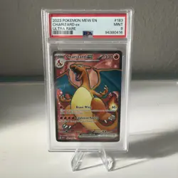 PSA 9 Charizard Ex Ultra Rare 183 SV 151 MEW EN 183/165 Graded Pokemon 2023 - Image 1