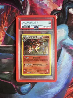 Pokemon TCG Charizard 19/113 Cosmos Holo Legendary Treasures PSA 7 NM - Image 1