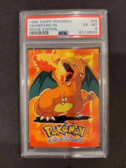 PSA 6 Charizard Topps Pokemon Movie Edition - Image 1
