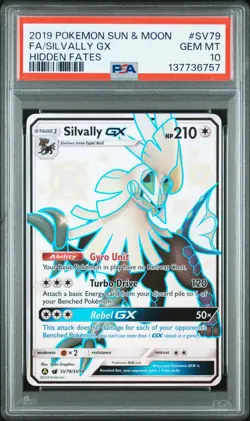2019 Pokemon Sun & Moon #SV79 FA/Sil Valley GX Hidden Fates Holo - PSA 10 - Image 1