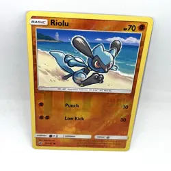 Riolu Common SM Burning Shadows 70/147 Reverse Holo Pokemon TCG - Image 1
