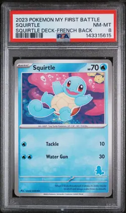 2023 POKEMON MY FIRST BATTLE-SQUIRTLE DECK FRENCH BACK ERR SQUIRTLE PSA 8 - Image 1