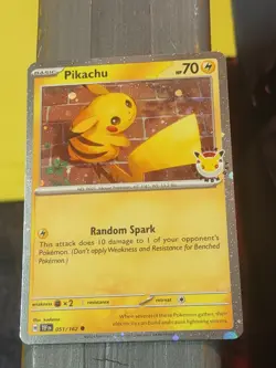 Pikachu 51/162 2026 Pokemon Day Stamped Cosmos Holo Promo, NM - Image 1