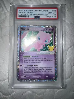 2021 Pokemon Celebrations 88 Mew ex Holo Classic Collection PSA 10 Gem Mint - Image 1