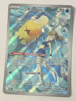 Pokemon Misty's Psyduck 193/182 Destined Rivals Illustration Rare Full Art Holo - Image 1