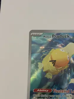 Pokemon Misty's Psyduck 193/182 Destined Rivals Illustration Rare Full Art Holo - Image 4