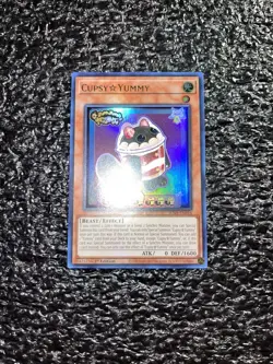 Yugioh! Cupsy Yummy JUSH-EN016 Ultra Rare 1st Edition Near Mint - Image 1