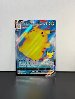 Pokemon Surfing Pikachu VMAX Ultra Rare Celebrations 009/025 NM - Image 1