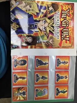 2002 Yugioh Topps Stickers MINT FULL SET, W/ Sticker Album With More Inside - Image 1
