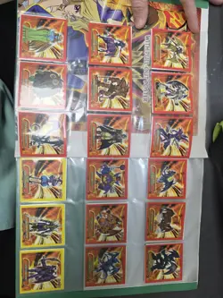 2002 Yugioh Topps Stickers MINT FULL SET, W/ Sticker Album With More Inside - Image 2