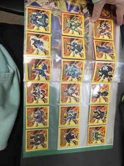 2002 Yugioh Topps Stickers MINT FULL SET, W/ Sticker Album With More Inside - Image 3