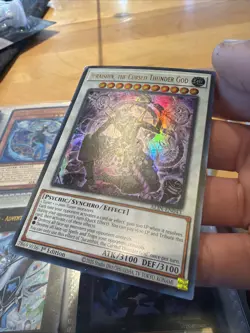 Yugioh Juraishin, The Cursed Thunder God ALIN-EN043 1st Ed Ultra Rare NM In Hand - Image 2