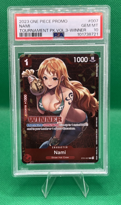 One Piece CCG Nami WINNER One Piece Promo ST01-007 EN PSA 10 GEM MINT 💎 - Image 1