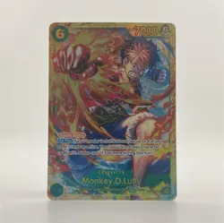 Bandai Monkey.D.Luffy Double Attack Foil Secret Rare Carrying On His Will OP13 - Image 1