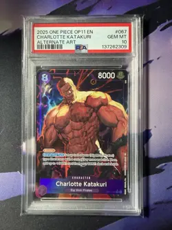 Charlotte Katakuri OP11-067 Fist Of Divine Speed One Piece PSA 10 - Image 1