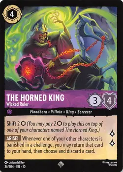 The Horned King Wicked Ruler 36/204 Whispers in the Well Disney Lorcana - Image 1