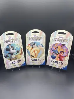 3x Packs Fabled Disney Lorcana Sleeved Booster Pack (Pack Art Set) - Image 1