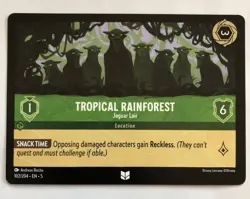 Disney Lorcana Shimmering Skies Tropical Rainforest Jaguar Lair 102/204 NM - Image 1