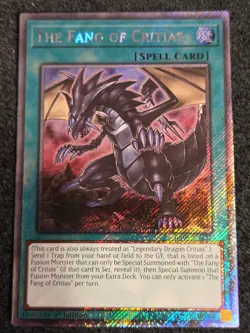 The Fang Of Critias Platinum Secret Rare RA04-EN255 Yugioh - Image 1