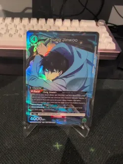 Solo Leveling Union Arena Sung Jinwoo 047 Release Event Participation Foil Card - Image 1