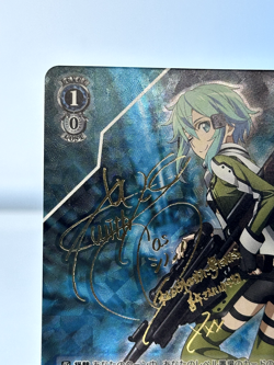 Weiss Schwarz Sword Art Online Sinon Kirito Silica Signed SP 10th Anniversary - Image 4