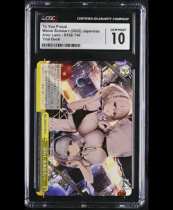 To You Proud Dido & Sirius S102-T40 Weiss Schwarz Azur Lane CGC 10 GEM MINT - Image 2