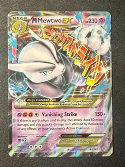 M Mewtwo EX 63/162 2015 XY Breakthrough Pokemon Card TCG Ultra Rare Mega - Lp - Image 1