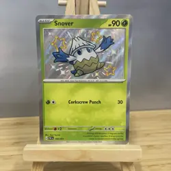Pokemon TCG Snover 100/091 Baby Shiny Rare Holo Card S&V: Paldean Fates 100/091 - Image 1