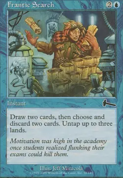 Frantic Search Urza's Legacy Foil Blue Instant Common Magic Card Wizards #32 - Image 1