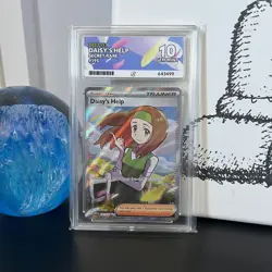 Pokemon TCG Full Art Graded Card Scarlet Violet 151 Daisy's Help 196/165 ACE 10 - Image 3