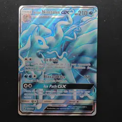Alolan Ninetales GX Full Art Holo Pokemon Card 132/145 2017 LP - Image 1