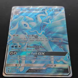 Alolan Ninetales GX Full Art Holo Pokemon Card 132/145 2017 LP - Image 2