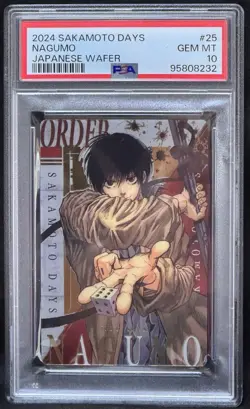 PSA 10 2024 Sakamoto Days Nagumo #25 Japanese Wafer Card GEM MT - Image 1