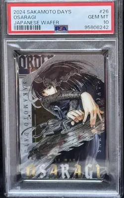 PSA 10 2024 Sakamoto Days Osaragi #26 Japanese Wafer Card GEM MT - Image 1