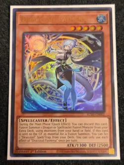 Dracotail Faimena JUSH-EN002 Justice Hunters 1st Edition Ultra Rare UR NM Yugioh - Image 1