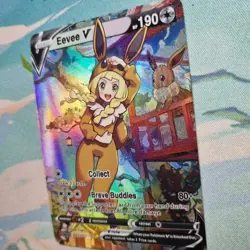 Pokemon Lillie Eevee V - Waifu Cute Doujin DIY Custom Foil Art Card - NM - Image 2
