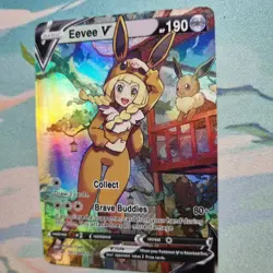 Pokemon Lillie Eevee V - Waifu Cute Doujin DIY Custom Foil Art Card - NM - Image 4
