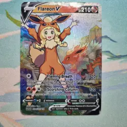Pokemon Lillie Flareon V - Waifu Cute Doujin DIY Custom Foil Art Card - NM - Image 1