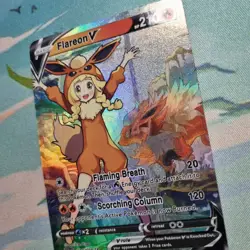 Pokemon Lillie Flareon V - Waifu Cute Doujin DIY Custom Foil Art Card - NM - Image 3