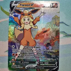 Pokemon Lillie Flareon V - Waifu Cute Doujin DIY Custom Foil Art Card - NM - Image 4