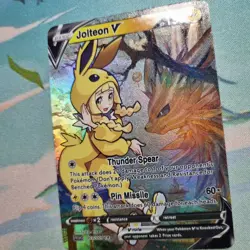 Pokemon Lillie Jolteon V - Waifu Cute Doujin DIY Custom Foil Art Card - NM - Image 2