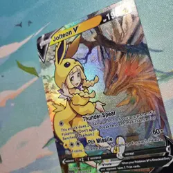 Pokemon Lillie Jolteon V - Waifu Cute Doujin DIY Custom Foil Art Card - NM - Image 3