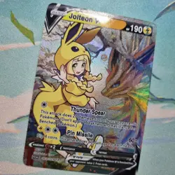 Pokemon Lillie Jolteon V - Waifu Cute Doujin DIY Custom Foil Art Card - NM - Image 4
