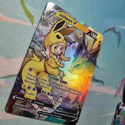 Pokemon Lillie Jolteon V - Waifu Cute Doujin DIY Custom Foil Art Card - NM - Image 5