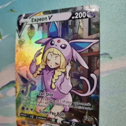 Pokemon Lillie Espeon V - Waifu Cute Doujin DIY Custom Foil Art Card - NM - Image 2