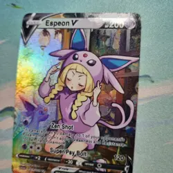 Pokemon Lillie Espeon V - Waifu Cute Doujin DIY Custom Foil Art Card - NM - Image 3