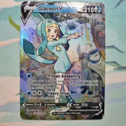 Pokemon Lillie Glaceon V - Waifu Cute Doujin DIY Custom Foil Art Card - NM - Image 1