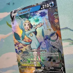 Pokemon Lillie Glaceon V - Waifu Cute Doujin DIY Custom Foil Art Card - NM - Image 2